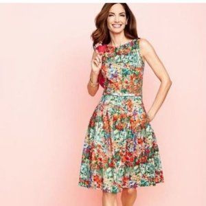 Talbots new w/ tags Fit & Flare Floral dress. Perfect party dress!
